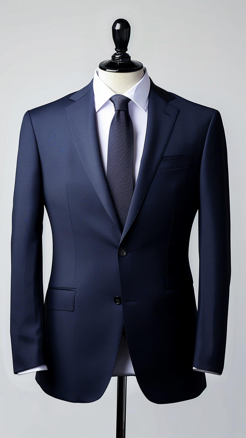 COSTUM DE AFACERI ALBASTRU MARIN - imagine 2