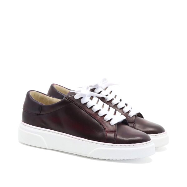 Burgundy Patina Sneakers